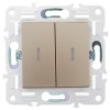 Выключатель проходной 2-кл. SKANDY 10А SK-V10Sa с индикацией песочн. IEK SK-V22-1-10-K98