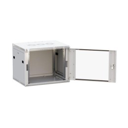 Шкаф настенный 19дюйм TERACOM PRO 6U 600х450мм дверь стеклянная с замком-ручкой сер. EKF TRP-WLL-066