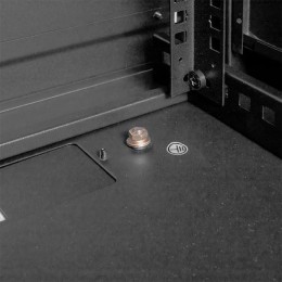 Шкаф настенный 19дюйм TERACOM PRO 12U 600х450мм дверь стеклянная с замком-ручкой черн. EKF TRP-WLL-1