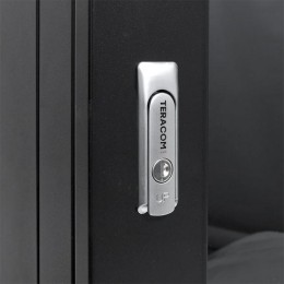 Шкаф настенный 19дюйм TERACOM PRO 12U 600х450мм дверь стеклянная с замком-ручкой черн. EKF TRP-WLL-1