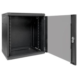 Шкаф настенный 19дюйм TERACOM PRO 12U 600х450мм дверь стеклянная с замком-ручкой черн. EKF TRP-WLL-1