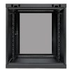 Шкаф настенный 19дюйм TERACOM PRO 12U 600х450мм дверь стеклянная с замком-ручкой черн. EKF TRP-WLL-1