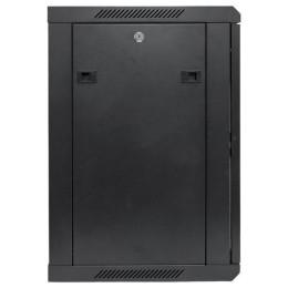 Шкаф настенный 19дюйм TERACOM PRO 12U 600х450мм дверь стеклянная с замком-ручкой черн. EKF TRP-WLL-1