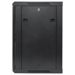 Шкаф настенный 19дюйм TERACOM PRO 12U 600х450мм дверь стеклянная с замком-ручкой черн. EKF TRP-WLL-1