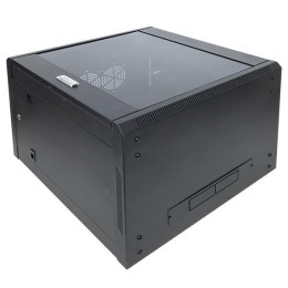 Шкаф настенный 19дюйм TERACOM PRO 12U 600х450мм дверь стеклянная с замком-ручкой черн. EKF TRP-WLL-1