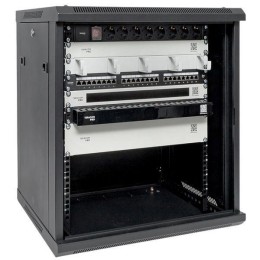Шкаф настенный 19дюйм TERACOM PRO 12U 600х450мм дверь стеклянная с замком-ручкой черн. EKF TRP-WLL-1