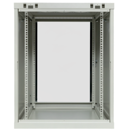 Шкаф настенный 19дюйм TERACOM PRO 12U 600х450мм дверь стеклянная с замком-ручкой сер. EKF TRP-WLL-12