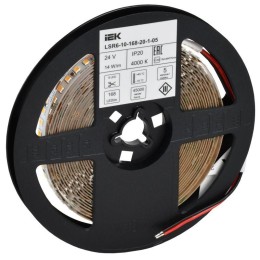 Лента светодиодная 2835-168LED 14Вт/м IP20 10мм 24В 4000К (уп.5м) IEK LSR6-10-168-20-1-05