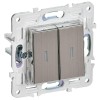 Выключатель 2-кл. SKANDY 10А SK-V09N с индикацией никель IEK SK-V20-1-10-K50