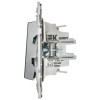 Выключатель 2-кл. SKANDY 10А SK-V09N с индикацией никель IEK SK-V20-1-10-K50