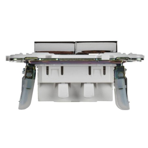 Выключатель 2-кл. SKANDY 10А SK-V09N с индикацией никель IEK SK-V20-1-10-K50