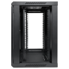 Шкаф настенный 19дюйм TERACOM PRO 12U 600600мм дверь стеклянная с замком-ручкой черн. EKF TRP-WLL-12