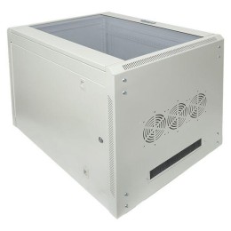 Шкаф настенный 19дюйм TERACOM PRO 15U 600600мм дверь стеклянная с замком-ручкой сер. EKF TRP-WLL-156