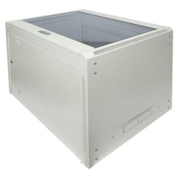 Шкаф настенный 19дюйм TERACOM PRO 15U 600600мм дверь стеклянная с замком-ручкой сер. EKF TRP-WLL-156