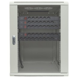 Шкаф настенный 19дюйм TERACOM PRO 15U 600600мм дверь стеклянная с замком-ручкой сер. EKF TRP-WLL-156