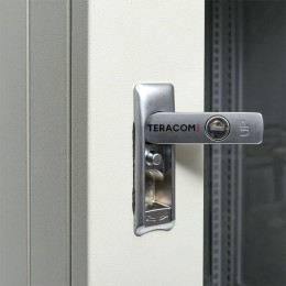 Шкаф настенный 19дюйм TERACOM PRO 15U 600600мм дверь стеклянная с замком-ручкой сер. EKF TRP-WLL-156