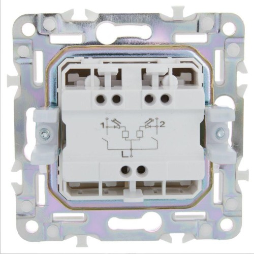 Выключатель 2-кл. SKANDY 10А SK-V09Sa с индикацией песочн. IEK SK-V20-1-10-K98