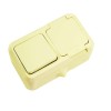 Блок ОП IP44 крем. (1кл. выкл.+роз/крыш) п/герм. Makel 18250