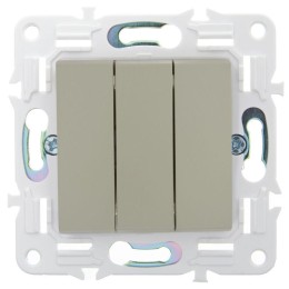 Выключатель 3-кл. SKANDY 10А SK-V11B беж. IEK SK-V30-0-10-K10