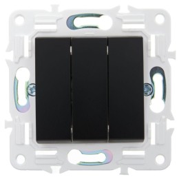 Выключатель 3-кл. SKANDY 10А SK-V11Bl черн. IEK SK-V30-0-10-K02