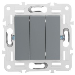 Выключатель 3-кл. SKANDY 10А SK-V11Gr сер. IEK SK-V30-0-10-K03