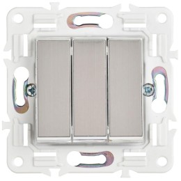 Выключатель 3-кл. SKANDY 10А SK-V11N никель IEK SK-V30-0-10-K50