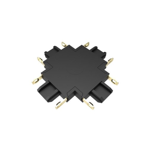 Коннектор MTR16 CX-BL X-обр. накладной шинопровод низковольтный Pro черн. JazzWay 5057357