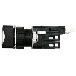 Кнопка нажимная возвратная квадратная (1НО) бел. EMAS D100KDB