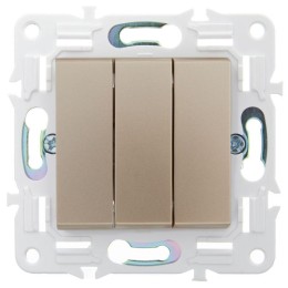 Выключатель 3-кл. SKANDY 10А SK-V11Sa песочн. IEK SK-V30-0-10-K98