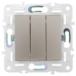 Выключатель 3-кл. SKANDY 10А SK-V11Sh шампань IEK SK-V30-0-10-K37