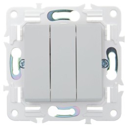 Выключатель 3-кл. SKANDY 10А SK-V11W арктич. бел. IEK SK-V30-0-10-K01