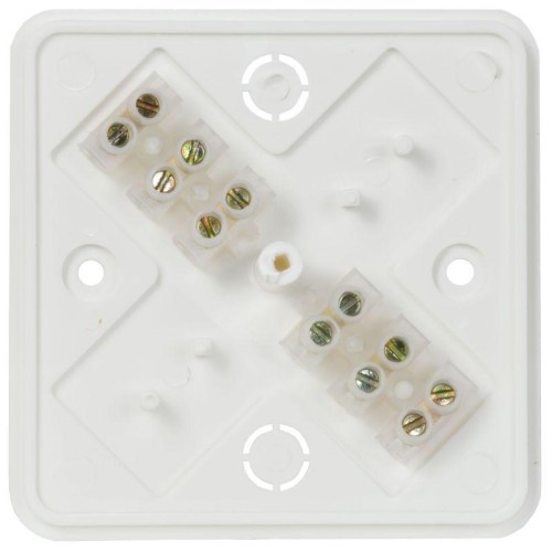 Коробка распаячная ОП 75х75х28 IP20 КМ41216-01 (6 клем. 6кв.мм) бел. IEK UKO10-075-075-028-K01