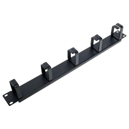 Органайзер кабельный TERACOM PRO 1U 5 колец черн. EKF TRP-1CO-5R-M-BK