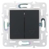 Выключатель жалюзи SKANDY 10А SK-V12G графит IEK SK-V15-0-10-K53