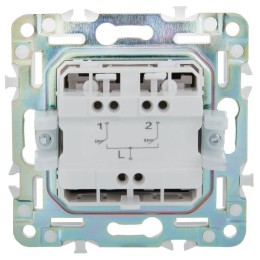 Выключатель жалюзи SKANDY 10А SK-V12G графит IEK SK-V15-0-10-K53