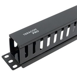 Органайзер кабельный TERACOM PRO с крышкой 19дюйм 1U пластик. черн. EKF TRP-1CORF-PL-BK