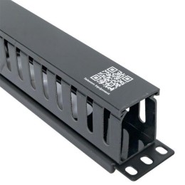 Органайзер кабельный TERACOM PRO с крышкой 19дюйм 1U пластик. черн. EKF TRP-1CORF-PL-BK