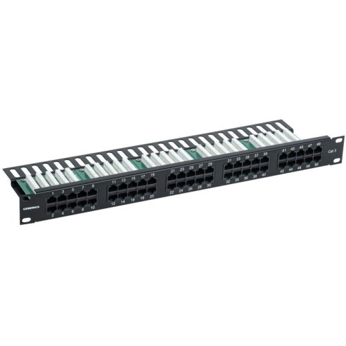Патч-панель телеф. 1U кат.3 RJ45 50 порт. (Krone) GENERICA PP50-1UC03U-K05-G