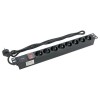 Блок PDU TERACOM PRO 19дюйм 1U 16А/250В 8 роз. Schuko с выключат. шнур 2м 3х1.5кв.мм вилка Schuko ко