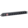 Блок PDU TERACOM PRO 19дюйм 1U 16А/250В 8 роз. Schuko с выключат. шнур 2м 3х1.5кв.мм вилка Schuko ко
