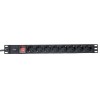 Блок PDU TERACOM PRO 19дюйм 1U 16А/250В 8 роз. Schuko с выключат. шнур 2м 3х1.5кв.мм вилка Schuko ко