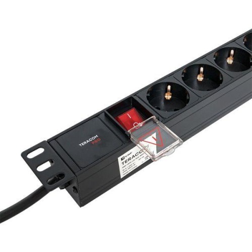 Блок PDU TERACOM PRO 19дюйм 1U 16А/250В 8 роз. Schuko с выключат. шнур 2м 3х1.5кв.мм вилка Schuko ко