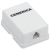Розетка телефонная 1-м ОП RJ12 кат.3 UTP GENERICA CS2-3C03U-12-G