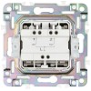 Выключатель жалюзи SKANDY 10А SK-V12N никель IEK SK-V15-0-10-K50