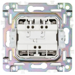 Выключатель жалюзи SKANDY 10А SK-V12N никель IEK SK-V15-0-10-K50