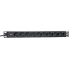 Блок PDU TERACOM PRO 19дюйм 1U 16А/250В 9 роз. Schuko шнур 2м 3х1.5кв.мм вилка Schuko корпус пластик