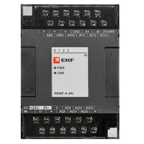 Модуль аналогового ввода REMF 4 PRO-Logic (без поверки) EKF REMF-A-4AI