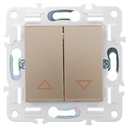 Выключатель жалюзи SKANDY 10А SK-V12Sa песочн. IEK SK-V15-0-10-K98