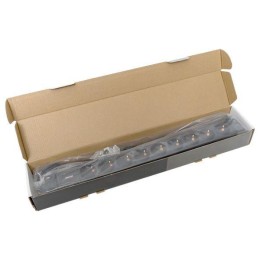 Блок PDU TERACOM PRO 19дюйм 1U 10А/250В 9 роз. Schuko шнур 2м 3х1.5кв.мм вилка C14 корпус алюм. черн