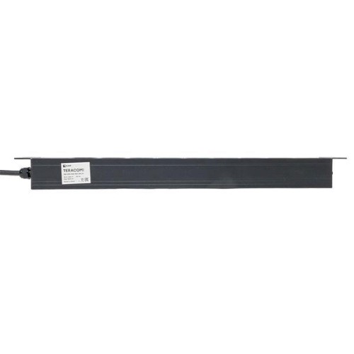 Блок PDU TERACOM PRO 19дюйм 1U 10А/250В 9 роз. Schuko шнур 2м 3х1.5кв.мм вилка C14 корпус алюм. черн